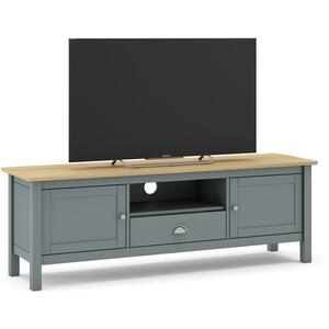 Lucena TV Stand - Khaki Green and Waxed Pine