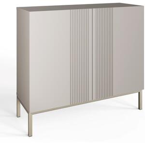 Frank Olsen Iona LED and Wireless Charging Tall Sideboard in Grey by Frank Olsen Furniture
