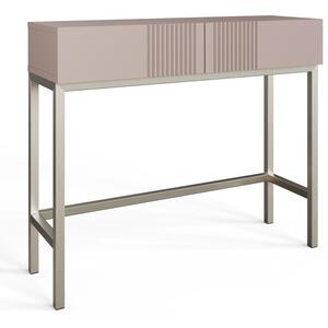 Frank Olsen Iona LED and Wireless Charging Console Table in Mulberry
