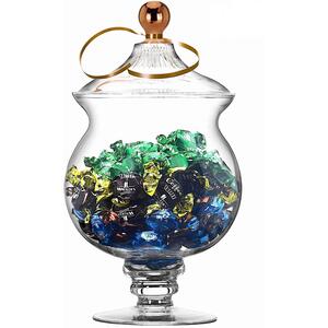 Glass BonBon Jar 31cm with Copper Gold Accent