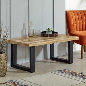 Surrey Solid Mango Wood & Metal Rectangular Coffee Table 