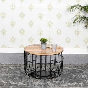 
Surrey Solid Wood & Metal Wire Coffee Table  by Indian Hub