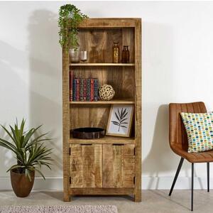 Surrey Solid Mango Wood Bookcase With Doors 