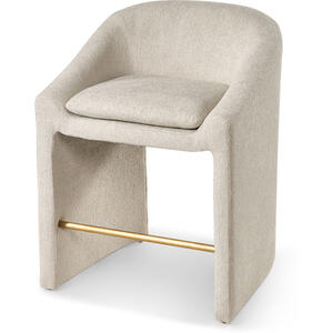 Albin Counter Stool in Lander Natural Chenille Fabric