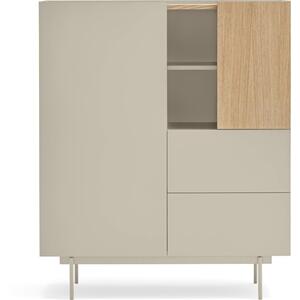 Otto Storage Cabinet  Two Door/Two Drawer Light Sand and Oak Finish  by Andrew Piggott Contemporary Furniture