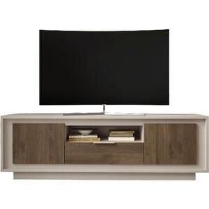 Luna Two Door/One Drawer   TV Stand -  Cashmere and Mercure Oak Finish