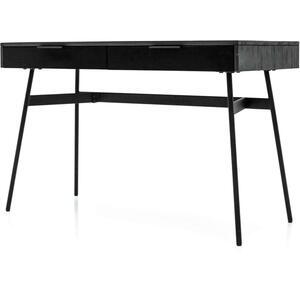 Bronks Black Acacia Desk with Two Drawers by The Arba Furniture Company