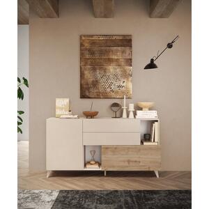 Moritz Small Sideboard - Cashmere and Cadiz Oak Finish  by Andrew Piggott Contemporary Furniture