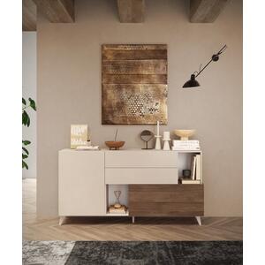 Moritz Small Sideboard - Cashmere and Walnut Finish by Andrew Piggott Contemporary Furniture