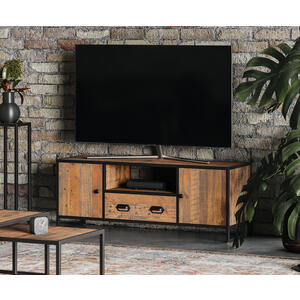 Ooki Reclaimed Wood & Black Steel Large Widescreen TV Cabinet
