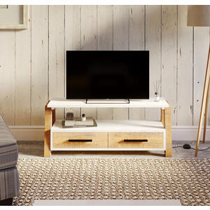 Trinity Reclaimed Wood & White TV Cabinet
