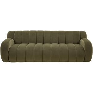 Coste Retro 3 Seater Sofa in Moss Green, Cream & Dusty Blue
