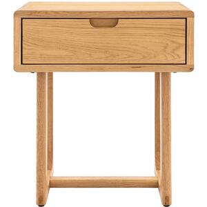 Handi Wooden 1 Drawer Bedside Table in Natural Oak