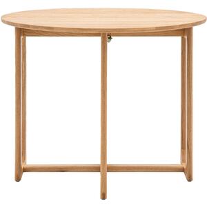 Handi Wooden Folding Round Dining Table in Natural or Smoked Oak