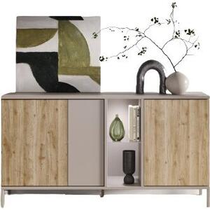 Alba Three Door Sideboard - Cashmere and Oak finish by Andrew Piggott Contemporary Furniture