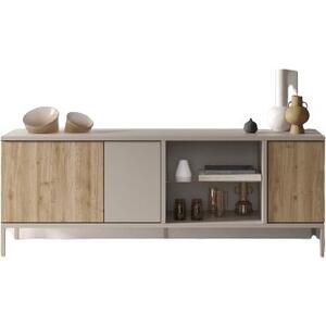 Alba Three Door TV Stand - Cashmere and Oak Finish by Andrew Piggott Contemporary Furniture