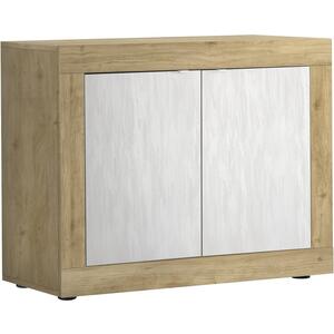 Jorgei Two Door Sideboard Light Oak and Snow White Textured Finish