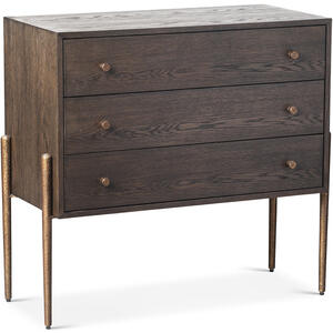 Nella Chest of 3 Drawers in Dark Brushed Brown or London Fog Grey