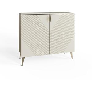 Frank Olsen AVA LED and Wireless Charging Tall Sideboard - Antique White by Frank Olsen Furniture