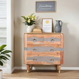 
Wilton Acacia Wood 4 Drawers Chest  by Indian Hub
