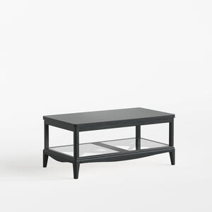 Quebec Coffee Table with Shelf Black Finish by Carsten Mobel