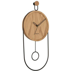 Present Time Karlsson Wall Clock Swing Pendulum - Light Wood