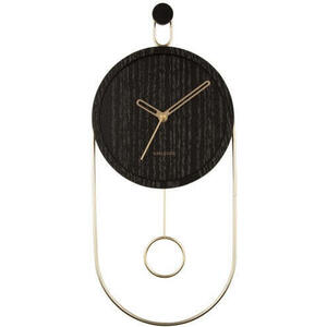Present Time Karlsson Wall Clock Swing Pendulum - Black