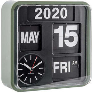 Present Time Wall Clock Mini Flip - Green