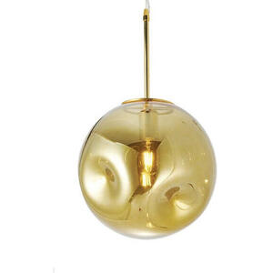Present Time Pendant Lamp Blown Glass Round - Gold