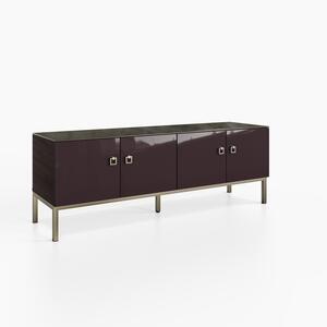 Frank Olsen LYRA 1500 TV Cabinet in Plum Black with LED Lighting