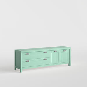 Lyon Large TV Stand Green Verde Agua Finish