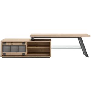 St.James TV Stand with extending top Natural Oak Finish