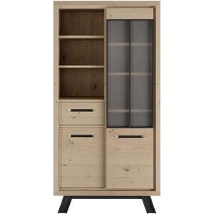 St.James Large Display Unit  Natural Oak Finish