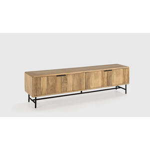 Murcia Four Door TV Stand - Mango Wood and Metal Legs by Andrew Piggott Contemporary Furniture