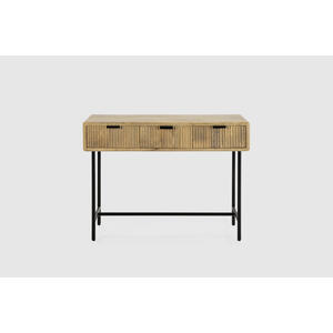 Murcia Three Drawer Console Table - Mango Wood and Metal Legs by Andrew Piggott Contemporary Furniture