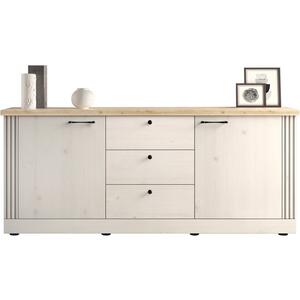 Capri Two Door/Three Drawer Sideboard - Ivory & Natural Oak Finish by Andrew Piggott Contemporary Furniture