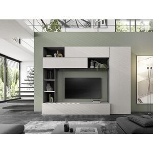 Novara TV and Wall Storage System Grey and Anthracite Finish