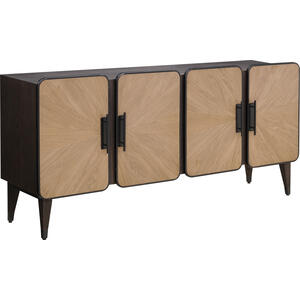 Renzo Art Deco 4 Door Sideboard in Oak & Iron