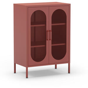 Mahon Metal Two Door Occasional Cabinet - Terracotta Finish by Andrew Piggott Contemporary Furniture