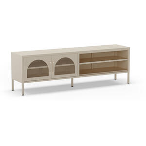 Mahon Metal Two Door TV Cabinet - Cream Finish