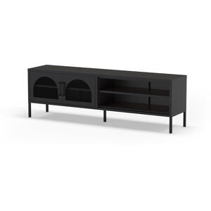 Mahon Metal Two Door TV Cabinet - Black Finish