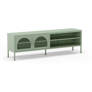 Mahon Metal Two Door TV Cabinet - Mint Green Finish