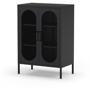 Mahon Metal Two Door Occasional Cabinet - Black Finish by Andrew Piggott Contemporary Furniture