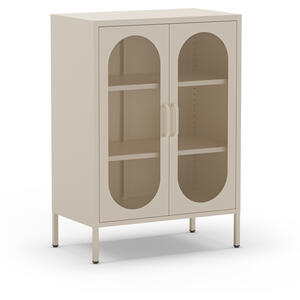 Mahon Metal Two Door Occasional Cabinet - Cream Finish