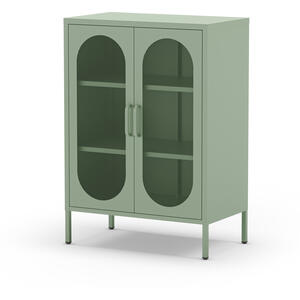 Mahon Metal Two Door Occasional Cabinet - Mint Green Finish by Andrew Piggott Contemporary Furniture