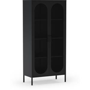 Mahon Metal Tall Two Door Occasional Cabinet - Black by Andrew Piggott Contemporary Furniture