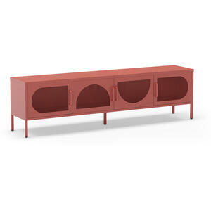 Mallorca Metal Four Door TV Stand - Terracotta Finish