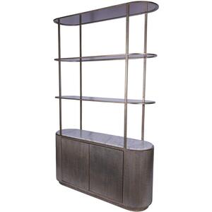 Belvedere Aged Gold Shelving Unit With Storage by The Arba Furniture Company