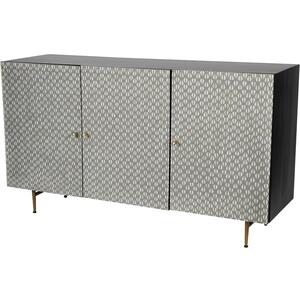 Arizona Bone Inlay 3 Door Sideboard with Grey & White Pattern