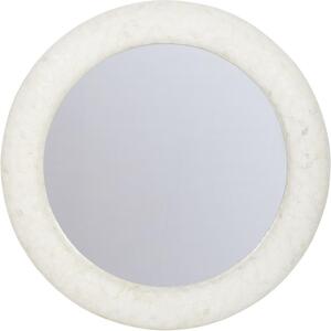 Basalt Art Deco Bone Inlay Patterned Round Mirror 100cm